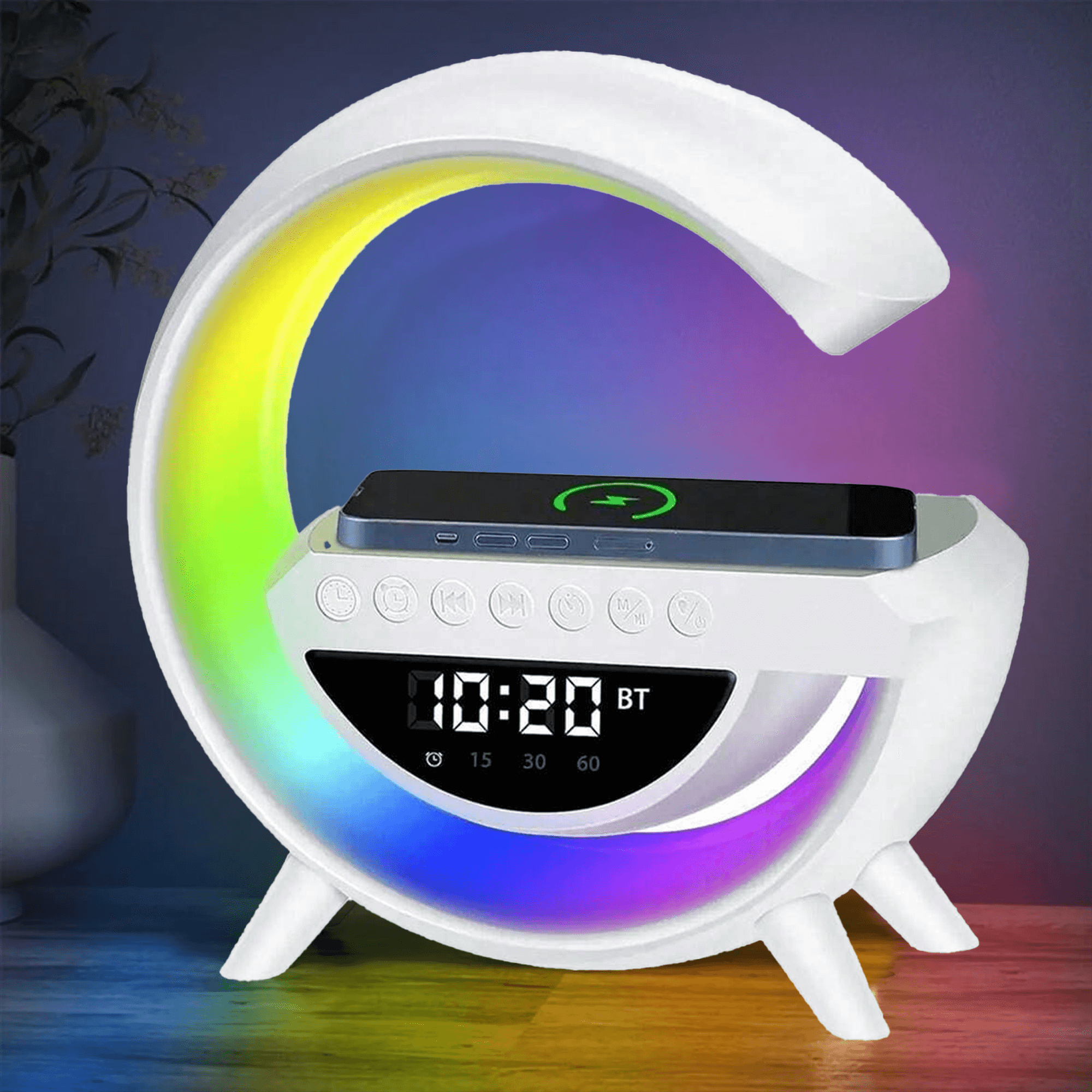 ✅ LED Wireless Charging Speaker